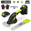 HECUS 2 IN 1 Brushless Electric Hedge Trimmer Cordless Handheld Shrub Grass Pruning Mower Garden Tools For Makita 18V Battery 1