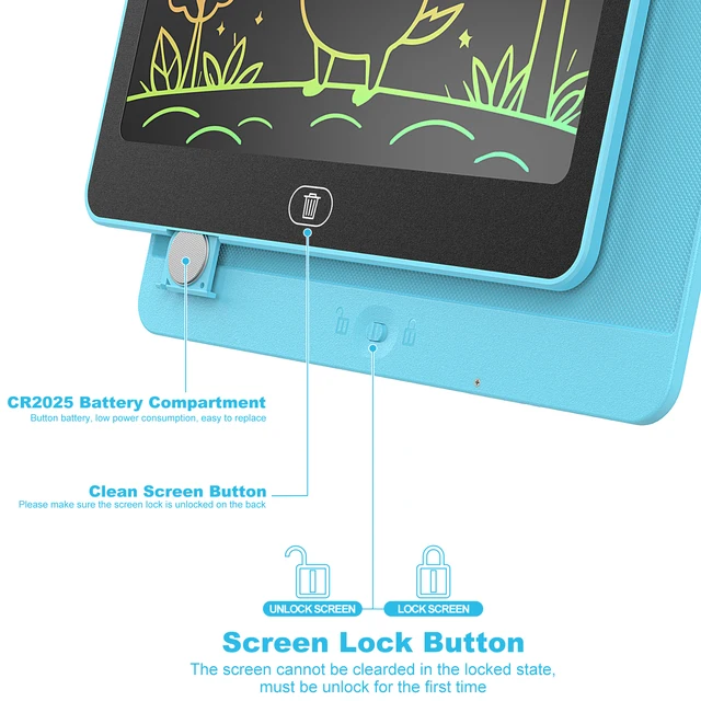 16 Inch LCD Writing Tablet, Large Electronic Drawing Board with Vibrant Colors, Erasable Screen, Perfect Educational Toys 6