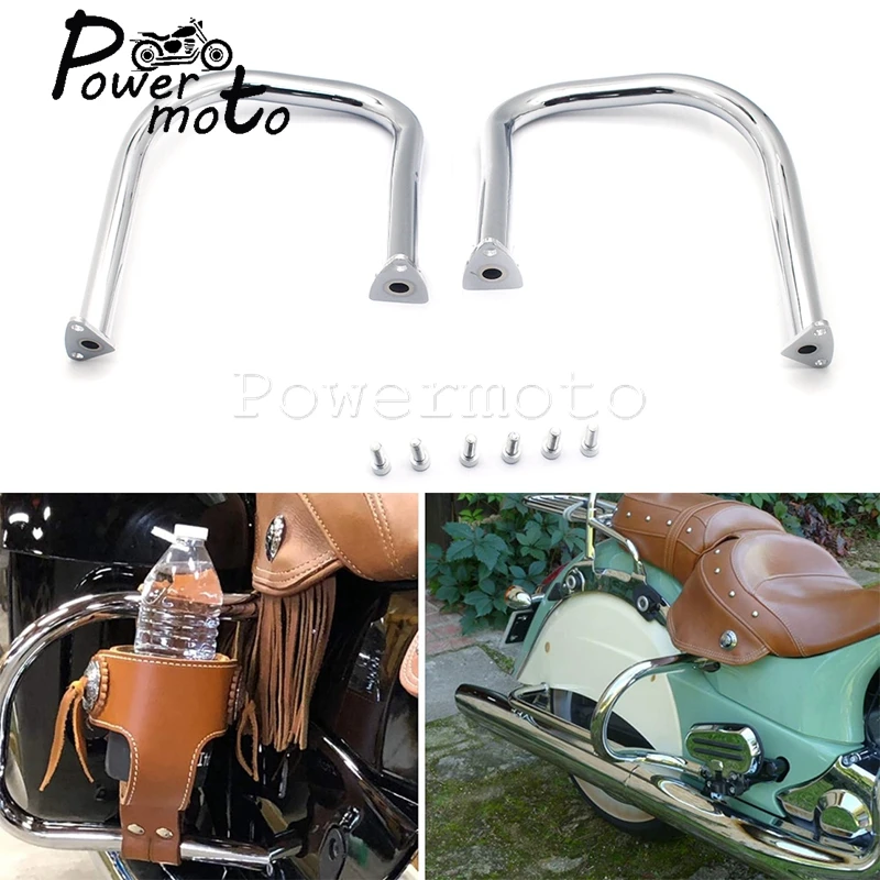 

1 Pair Motorcycle Steel Rear Highway Engine Guard Crash Bar Protector For Indian Chief Dark Horse 2020 Chieftain 2014-2021 2019