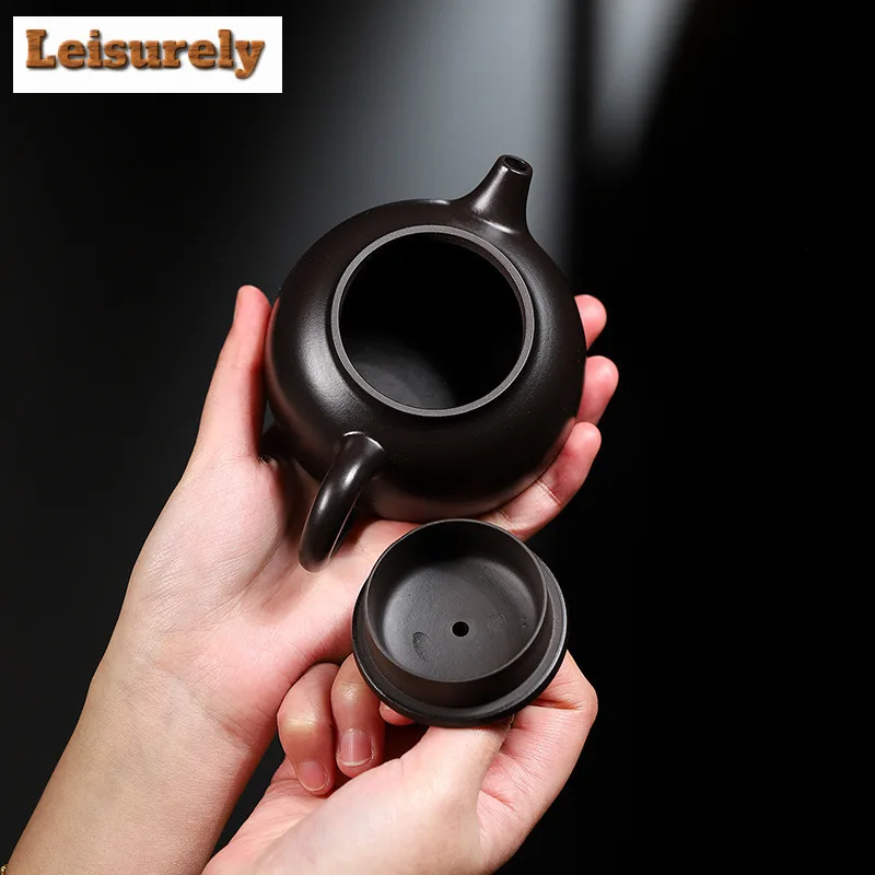 190ml Yixing Purple Clay Teapot Handmade Pine Cone Pot Raw Ore Dahongpao Reducing Roasting Mud Kettle With Strainer Zisha Teaset