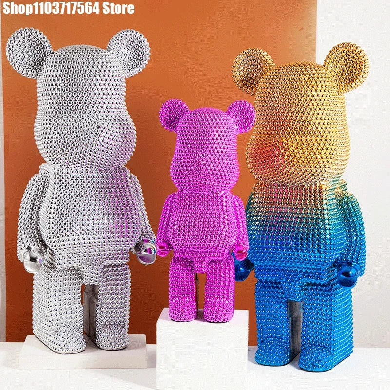 

Nordic living room floor electroplating decoration pearl process bear soft home decoration storage jar moving gift doll