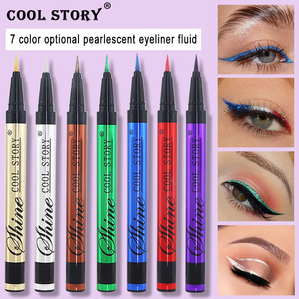 

Pearlescent Silkworm Eyeshadow Pen 7 Color Waterproof Lasting Shiny Glitter Matte Nude Eyeliner Eye Shadow Stick Makeup Tools