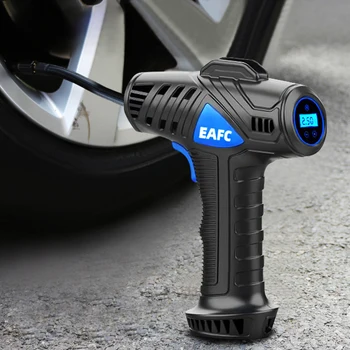 Rechargeable Air Compressor Wireless Pure Cooper Motor Inflatable Air Compressor Pump with Pressure Gauge Emergency LED Lights 1