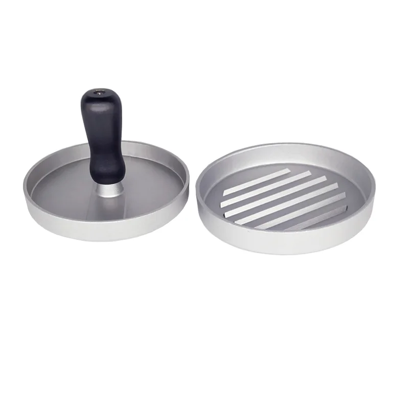High Quality Round Shape Hamburger Press Aluminum Alloy Meat Beef Grill Burger Mold Kitchen Tool