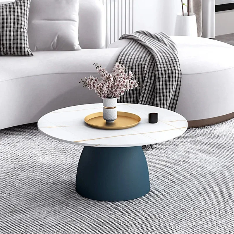 european Modern Coffee Tables blue trendy Luxury Minimalist White Side Table Nordic Aesthetic Stolik Kawowy Home Furniture