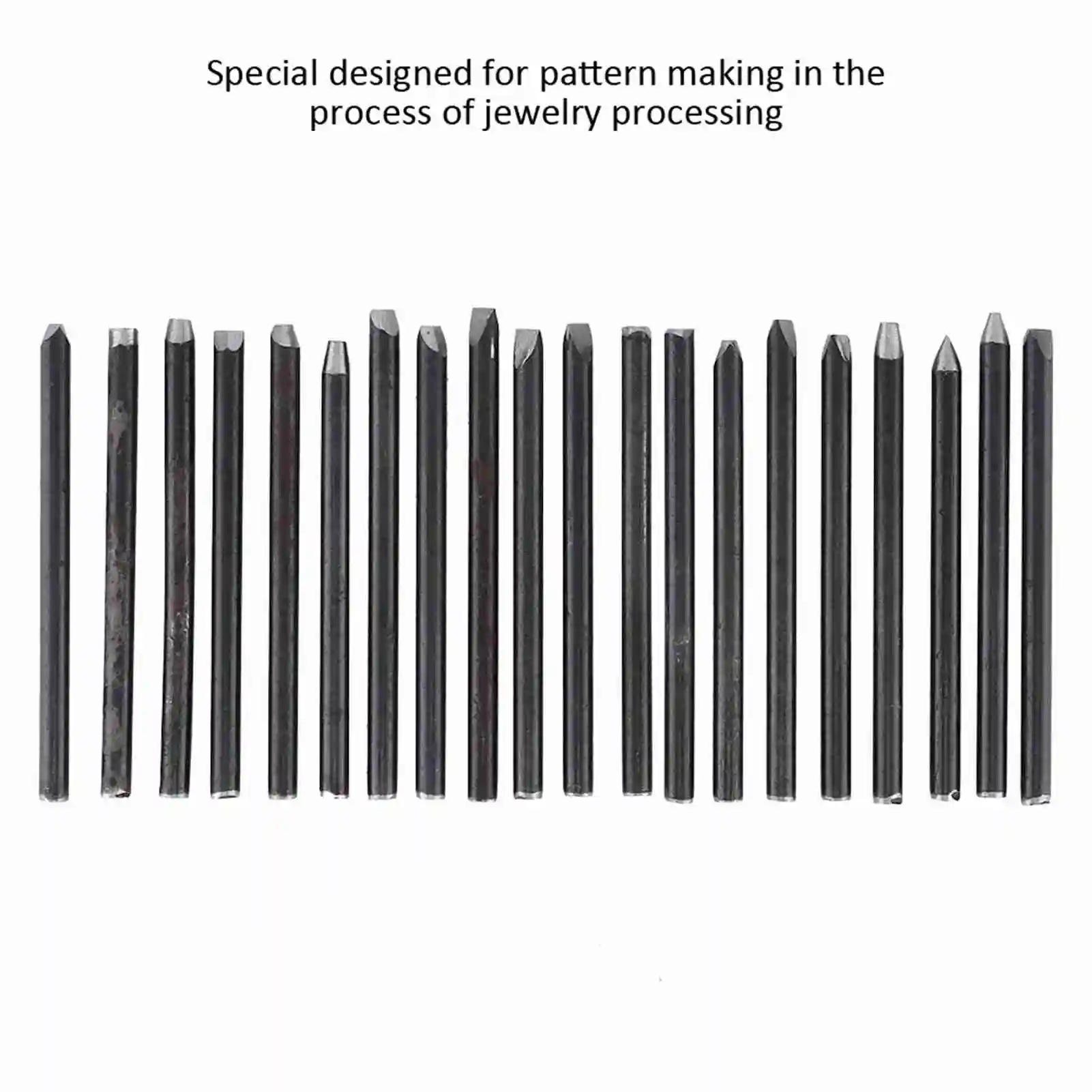 12/16/20Pcs Jewelry Anvil Chisel Kit for DIY Goldsmith Jewelry Pattern Making Hand Carving Processing Tool Equipment for Jeweler