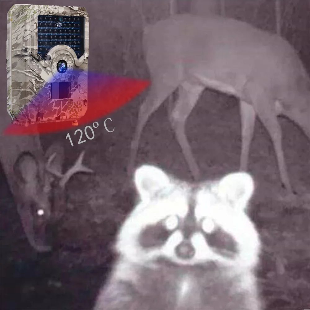 16MP PR200 PRO Trail Camera 49PCS 940nm Ir Led Hunting Camera Ip54 Waterproof Wildlife Night Vision Photo Trap Scouts