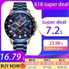 LIGE 2022 New Fashion Mens Watches with Stainless Steel Top Brand Luxury Sports Chronograph Quartz Watch Men Relogio Masculino