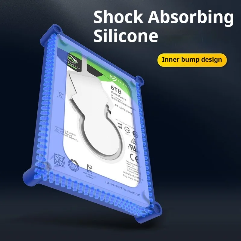 Universal Silicone Protective Cover for 2.5 & 3.5 Hard Drives - Shockproof and Durable Design