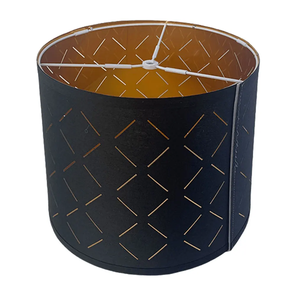Description Picture 6 of itemFabric Lamp Shade Easy Assembly Drum Lampshade Barrel Lamp Shade for Table Lamps Floor Lamps Bedside