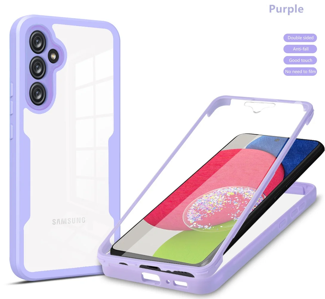 Dual-Layer Clear Phone Case with Screen Protector Cover