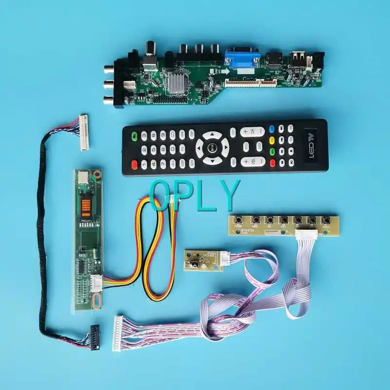 3663 DVB Monitor Controller Board Fit LTN141BT06 LTN141WD 14.1" DIY Kit