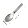 WORTHBUY Outdoor Portable Folding Spoon 304 Stainless Steel Soup Spoon Picnic Two-Fold Ice Cream Coffee Scoop Kitchen Tableware 6