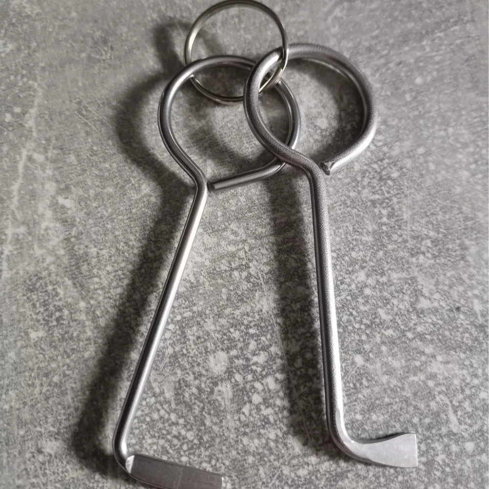 2PCS Neue Feuerwehrmann Tür Swipe Tool Edelstahl Robust Schloss Picking Werkzeug Hebelwirkung Praktische Hebeln Öffnung Werkzeug für Tür – Detail 4