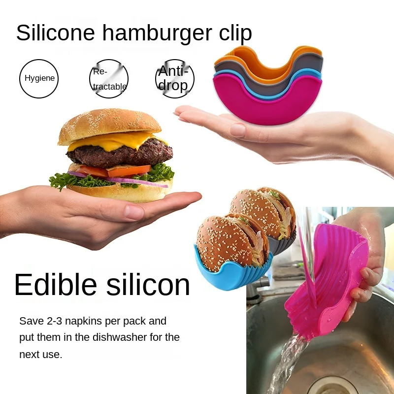 Contact-free Silicone Burger Rack Holder for Household for silicone burger rack