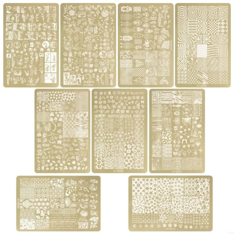 28TA Art Stamping Plate Stamp Template Plates Flower Manicures Images Plate