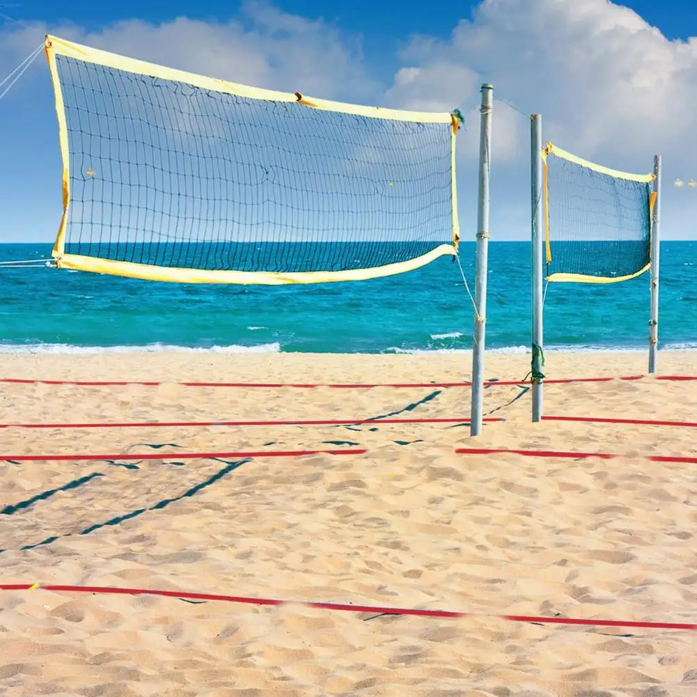 6Pcs Beach Volleyball Lines Outdoor Volleyball Boundary Lines Volleyball Court Webbing with Ground Nails 5