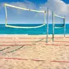 6Pcs Beach Volleyball Lines Outdoor Volleyball Boundary Lines Volleyball Court Webbing with Ground Nails 5