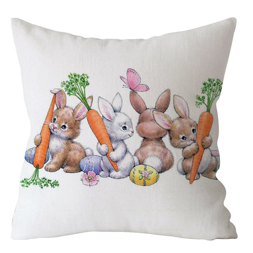 Home Decoration Easter series Printing polyester pillow sleeve cushion cover is suitable for bedroom living room 2