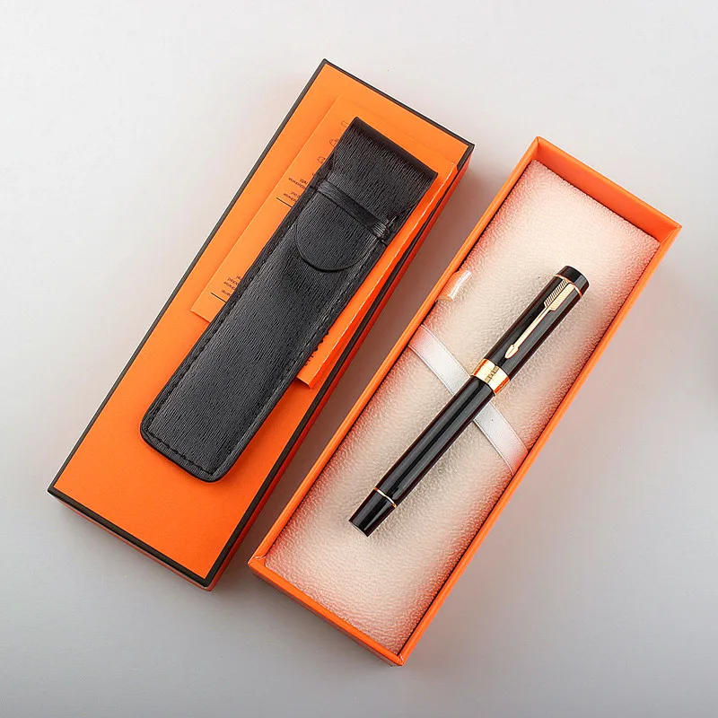 

Jinhao новая Цветная мраморная акриловая перьевая ручка иридий F & M перо Классическая Ручка Красивая Черная бизнес чернильная ручка Подарочная коробка