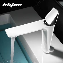 White Basin Faucet Single Hole Bathroom Hot And Cold Mixer Sink Tap Torneiras Brass Washbasin Water Tap Vessel Crane Black Gray