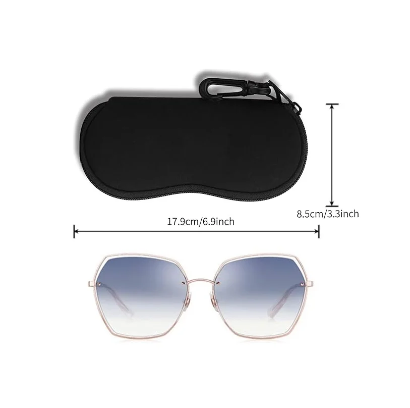 Ultra Light Neoprene Travel Eyeglasses & Sunglasses Case with Clip