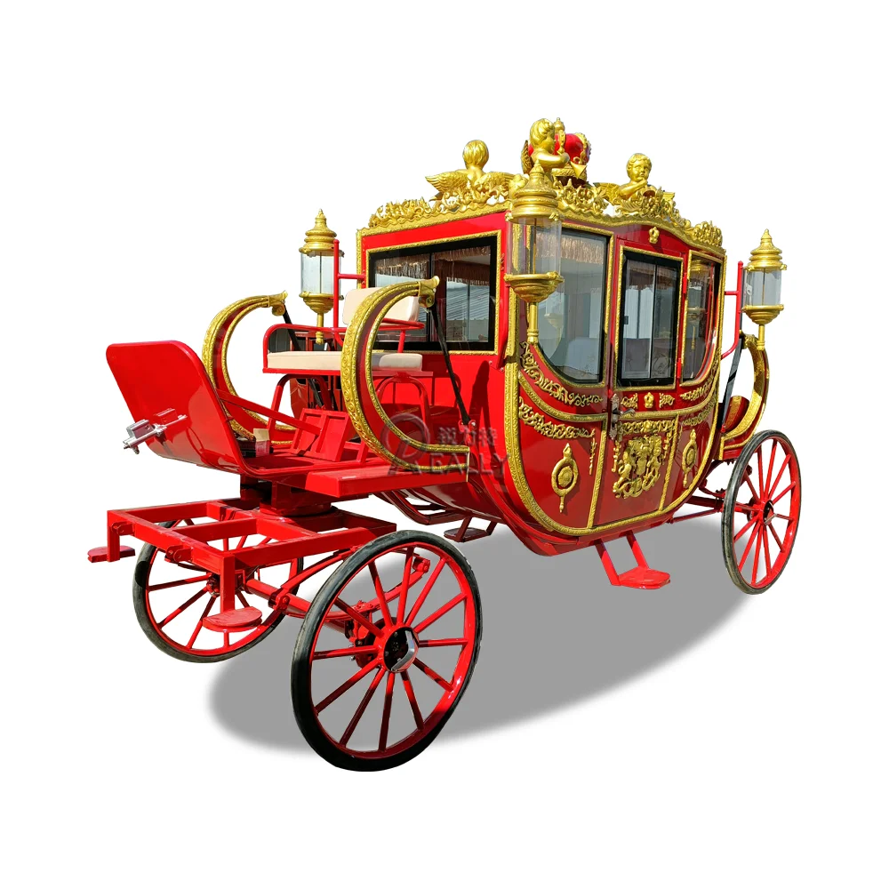 Competitive Price 4 Passenger Horse-drawn Carriage Buggy For Sale/Wedding Electric Horse Carriage/horse Buggy For Bride Wedding