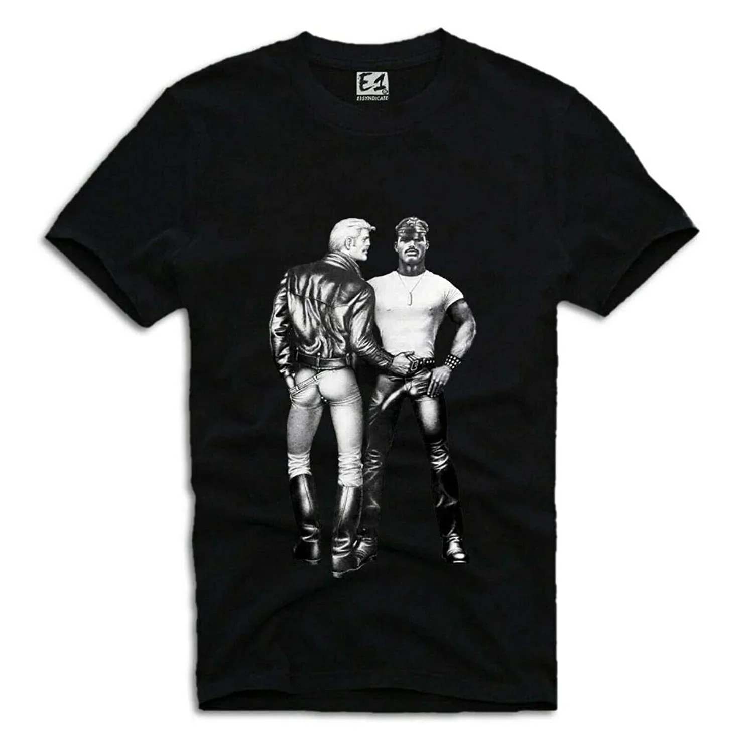 

T Shirt Gay COPS Tom of Finland TOF Leather Jacket Jeans Male Boyfriend