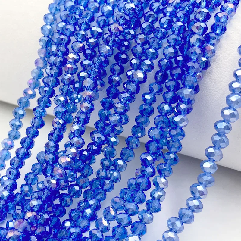 2 3 4 6 8mm Crystal Beads Faceted Rondelle Glass Loose Spacer Beads DIY for Jewelry Making Bracelets Earrings Needlework #02996