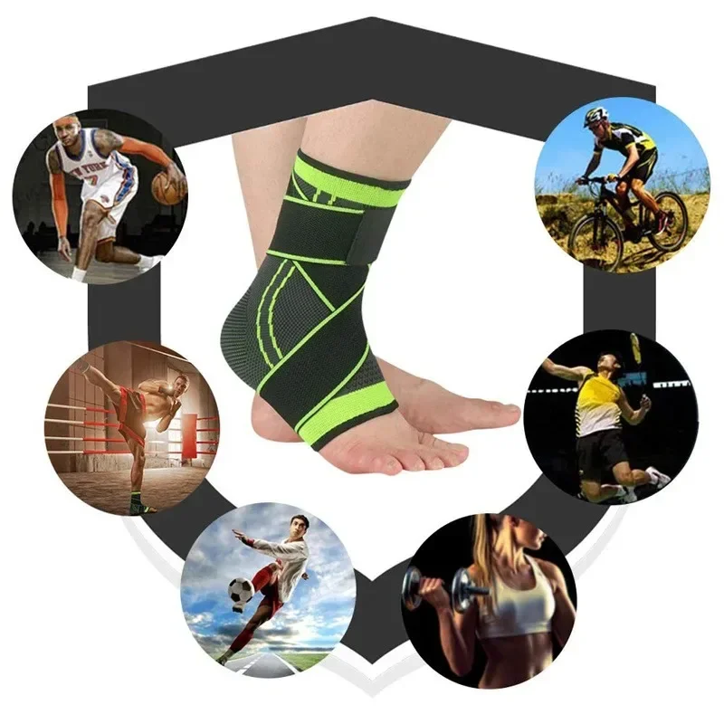 Adjustable Ankle Support Compression Ankle Brace Protector for Running Basketball Soccer Outdoor Sports Gym Bandage Ankle Strap
