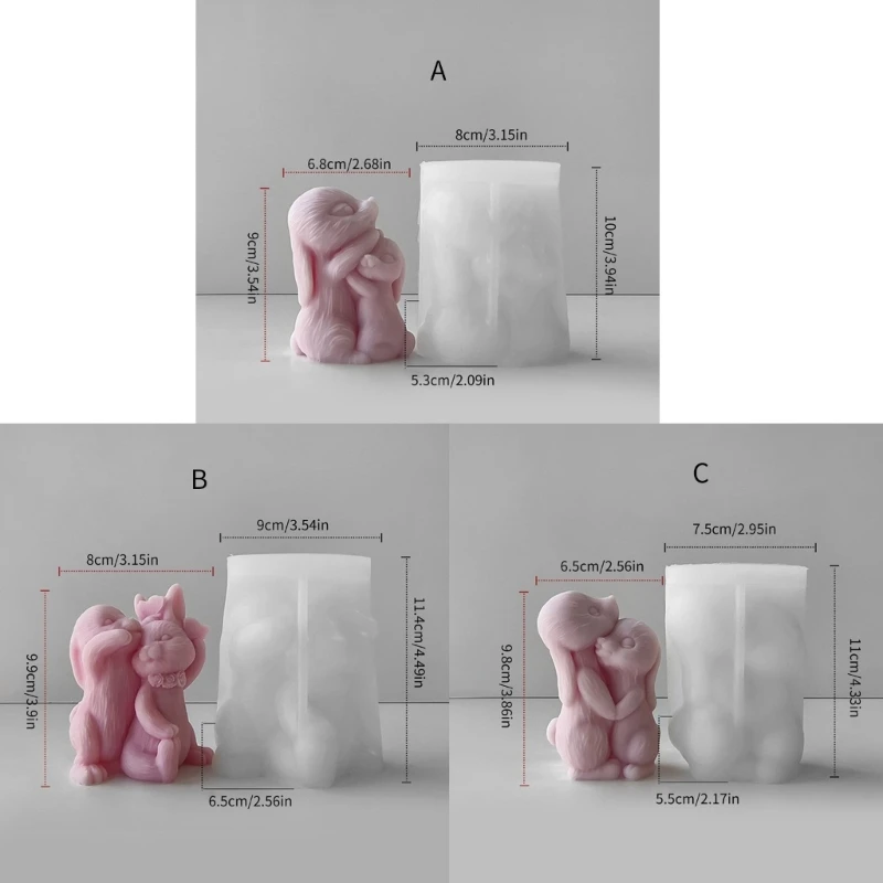 

Rabbit Silicone Mold Handmade Soap Mold Scented Making Resin Epoxy Casting Molds R3MC