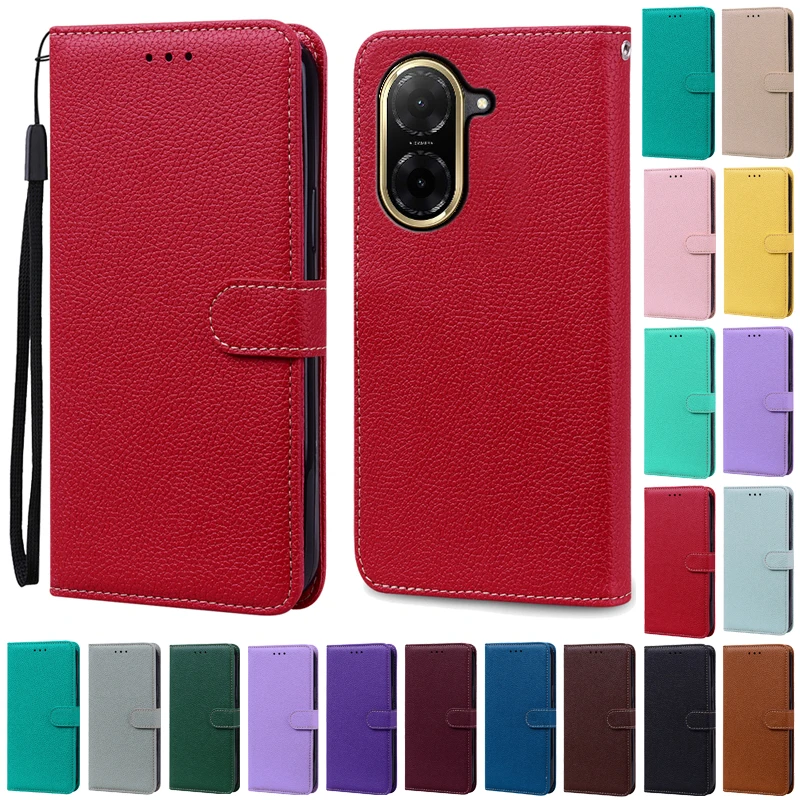 Dual Size Flip Leather Wallet Phone Case - Premium Book Cover Coque s Etui