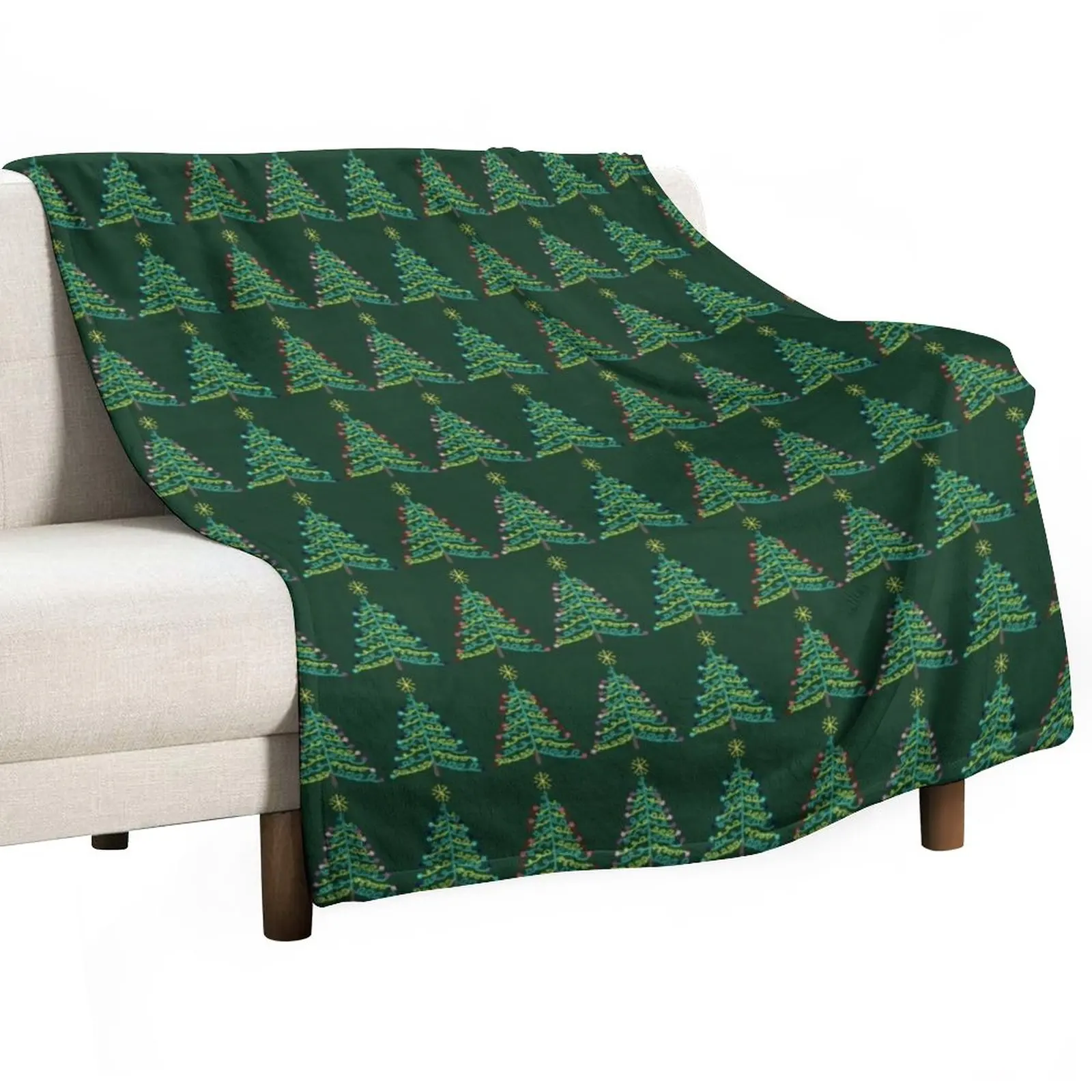 

Three Curly Trees Throw Blanket Sofa Blankets Decorative Bed Blankets Decorative Sofa Blankets