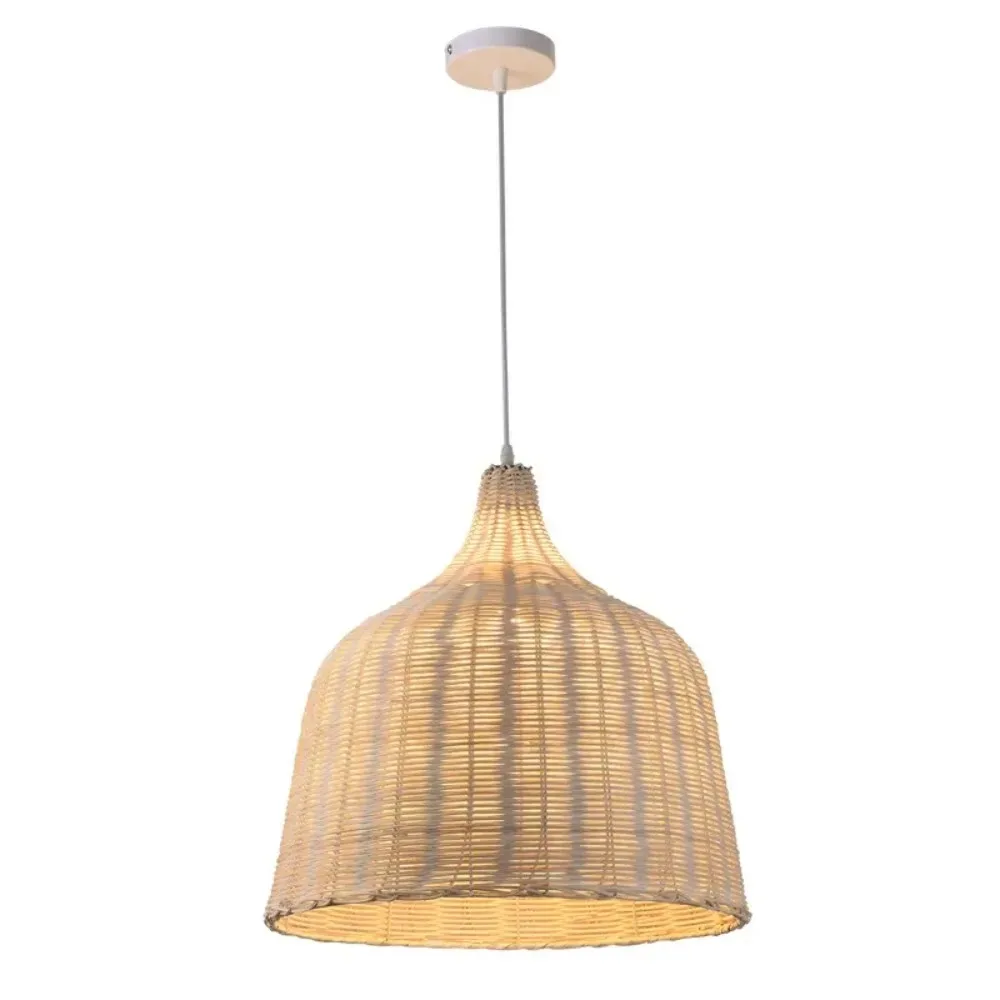 Bamboo Weaving Wicker Rattan Shade Pendant Light Lamps Handmade Lampshade Home Decoration Rattan Pendant Light