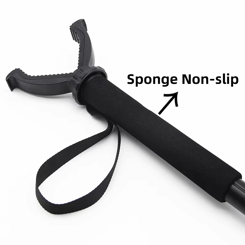 Monopod télescopique en alliage d'aluminium pour chasse et tir - Avec sangle anti-perte et tête en V