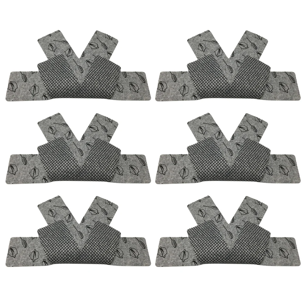 

6pcs Pot and Pan Protectors Divider Pads Non-stick Pan Separator Heat-resistant Mat Tableware Pad for Cookware Kitchen