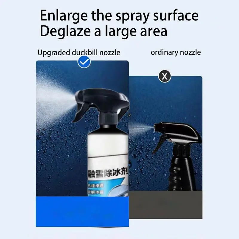500ML Ice Remover Spray Winter Car Windshield Deicer Snow Removal Spray Defrosting Snow Anti-Icing Frost Protection