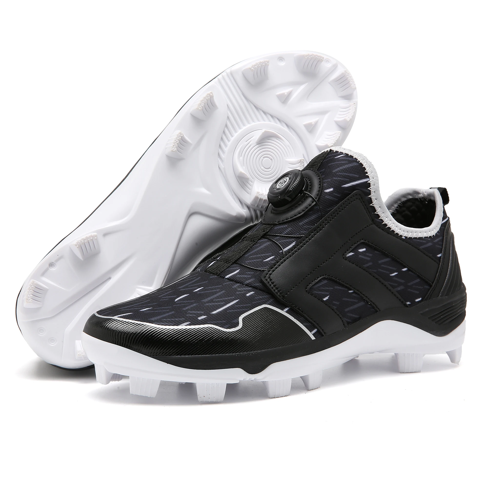 Zapatos de béisbol deportivos para hombre y mujer, zapatillas de entrenamiento profesional para atletas al aire libre, Negro, Rojo, entrenador de béisbol de Softball