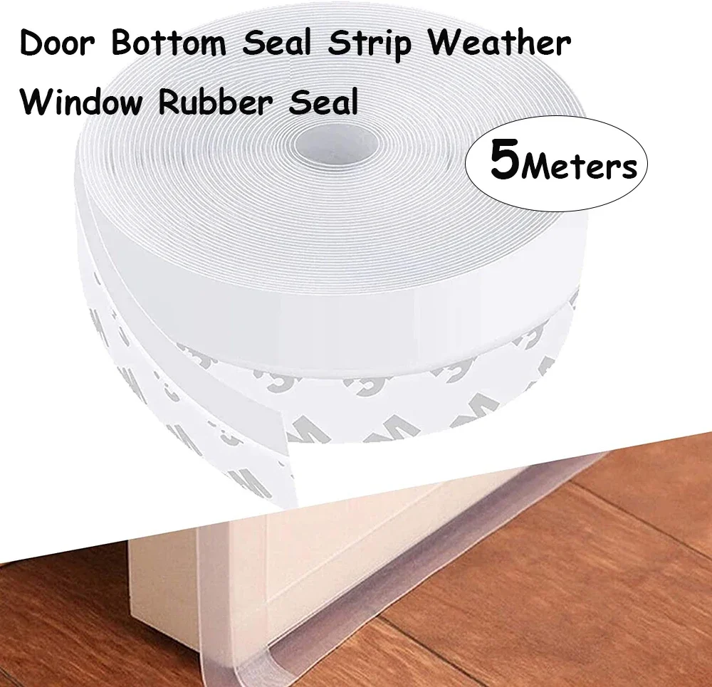 5Meters Door Window Seal Strip Self Adhesive Silicone Rubber Weathering door window seal strip