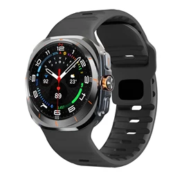 Samsung Galaxy Watch Ultra Silicone Sport Strap Bracelet for Galaxy Watch Ultra2 (Black)