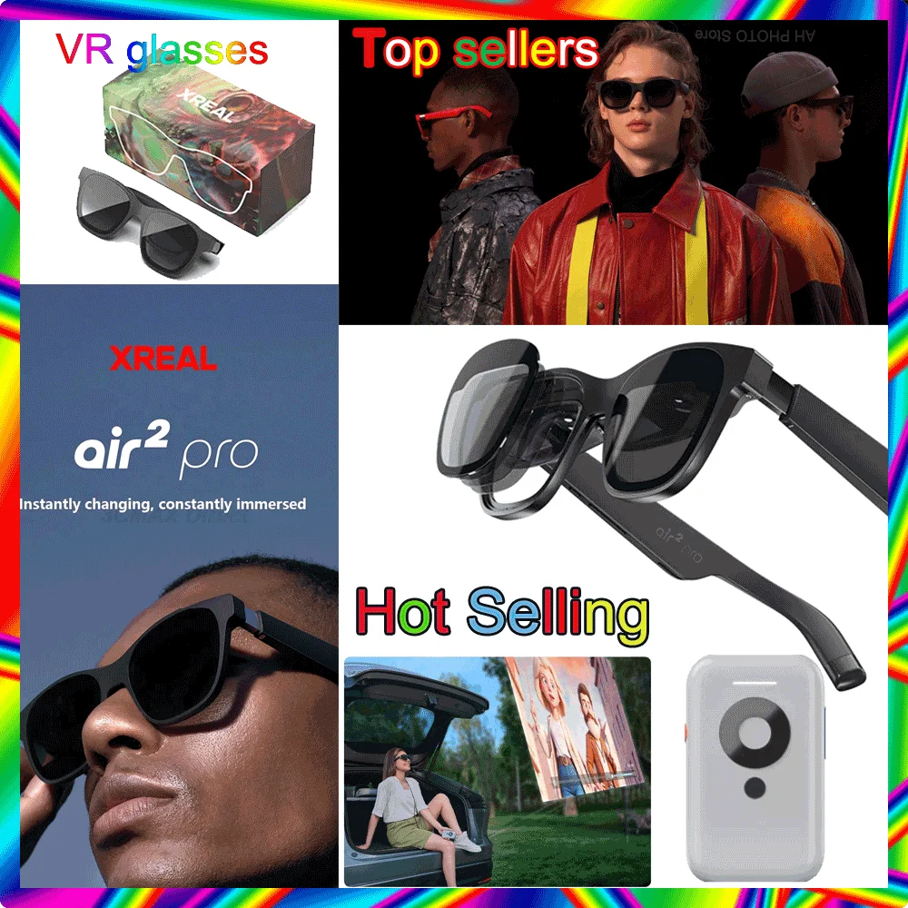in stock New XREAL Nreal Air 2 Pro Smart AR Glasses HD 130 Inches Space Giant Screen Private Cinema Portable 1080p View