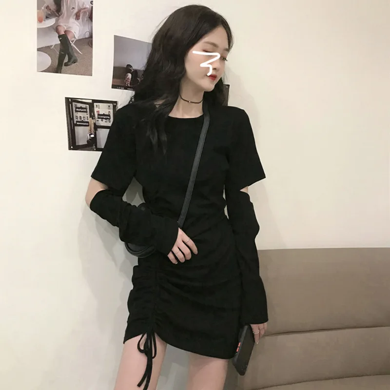 

Pure Desire Wind Dress Female Autumn And Winter New Sweet Spice Girl Design Sense Small Black Hip Skirt