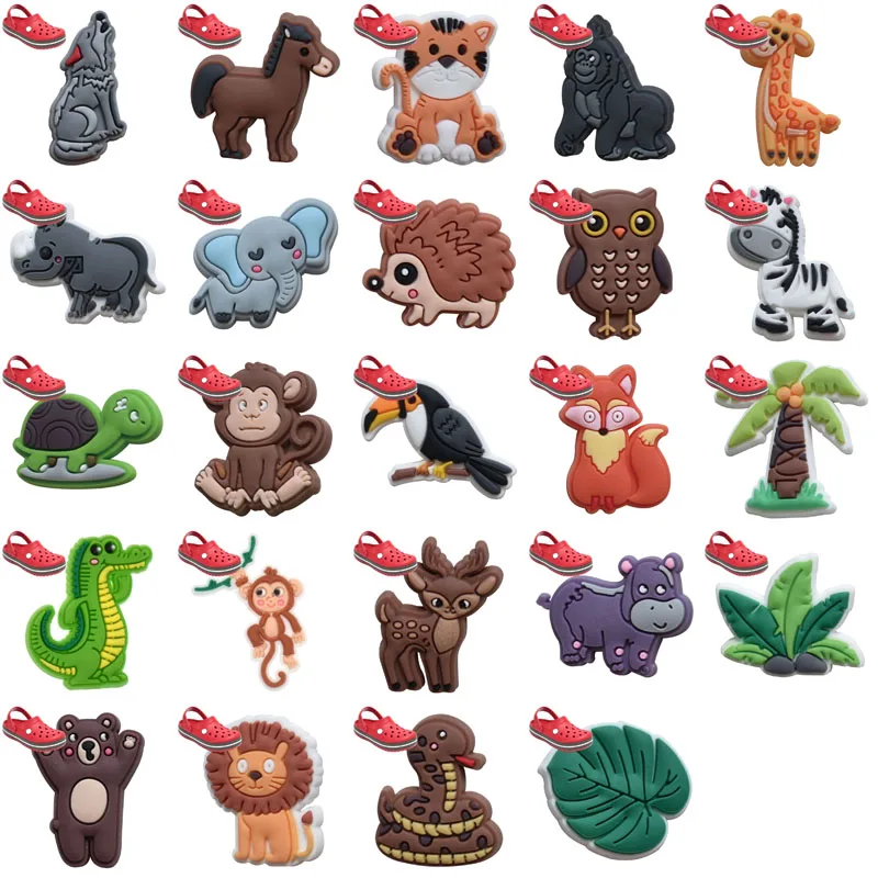 크록스 참 신발 액세서리용 핀, 동물 장식 청바지, 여성 샌들 버클, 어린이 선물, 남성 배지, 소년 소녀 선물, 1 개 