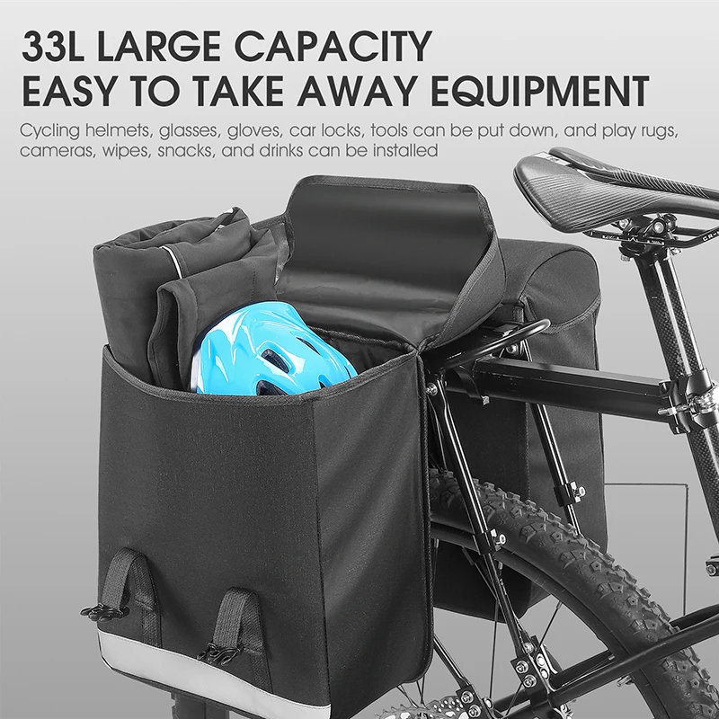 WEST BIKING-大型自転車バッグ,トラベルバッグ,非常に反射性,二
