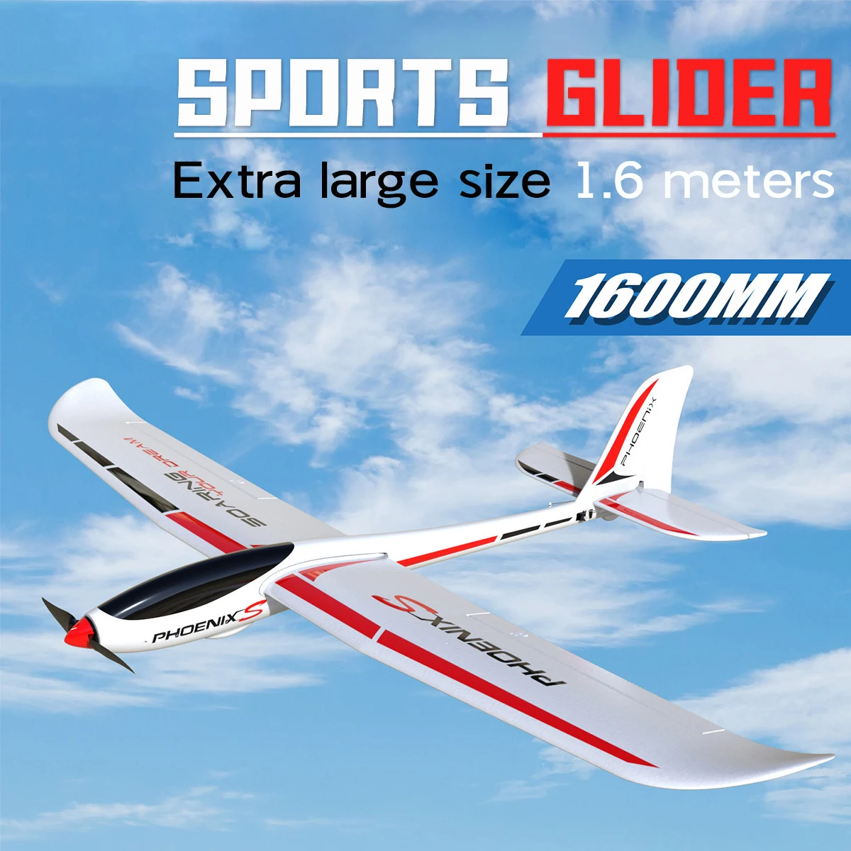 Volantex 1600mm 1.6m Rc Aircraft Model Airplane Epo Foam Rc Model Airplane Glider Pnp Phoenix S 742-7 2
