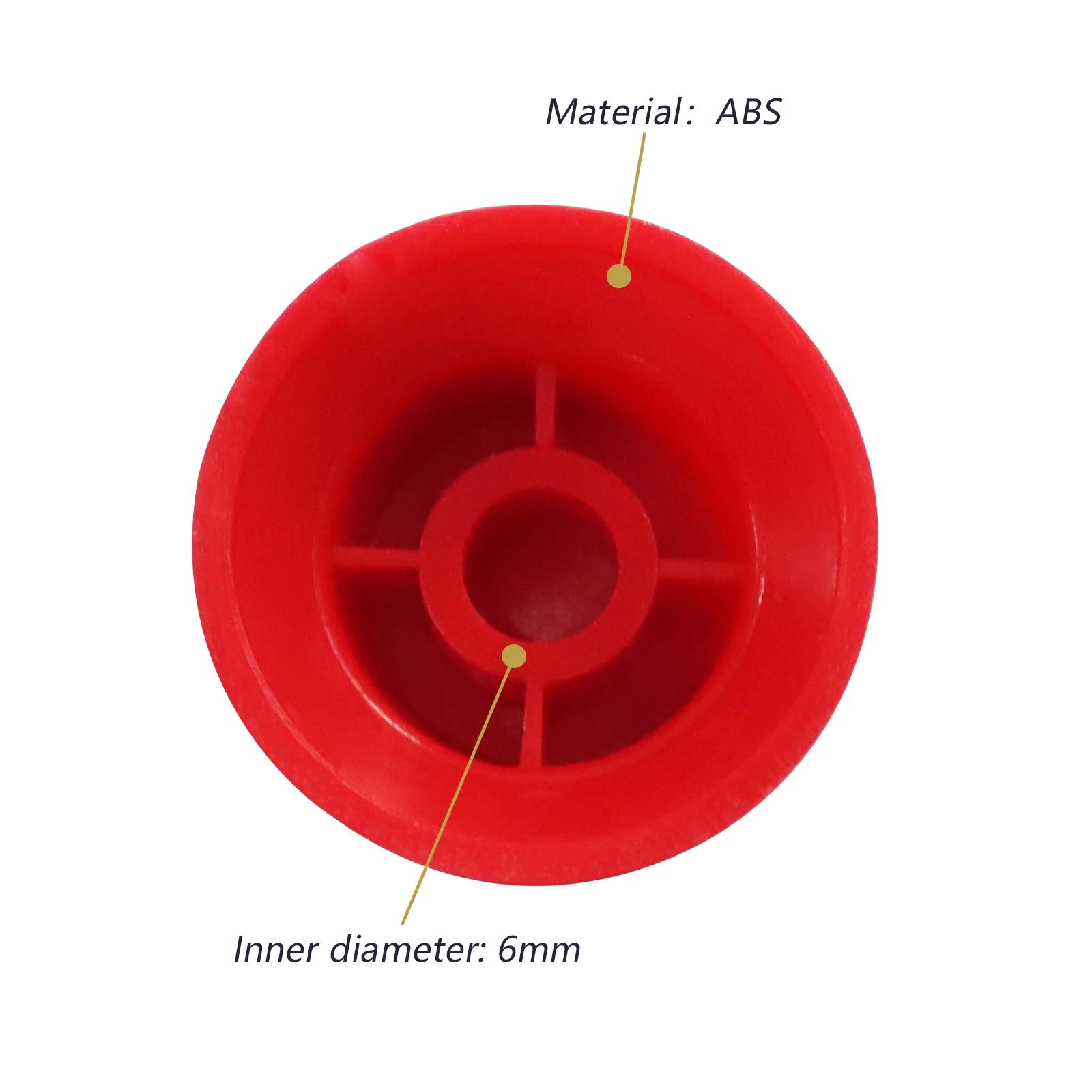 Phrilam Speed Control Knobs 1 Volume 2 Tone Gitarrenknopf-Set, passend für FD St Style E-Gitarre, 18 Splines, Creme/Schwarz/Weiß/Rot – Detail 2