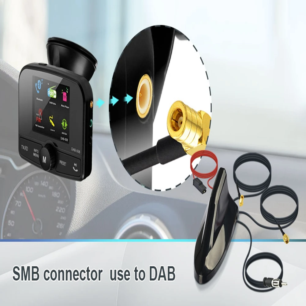 Superbat Car Roof Top Shark Fin Antenna GPS + DAB+FM/AM Enhanced Amplifier Antenna Car Vehicle Roof Accessories