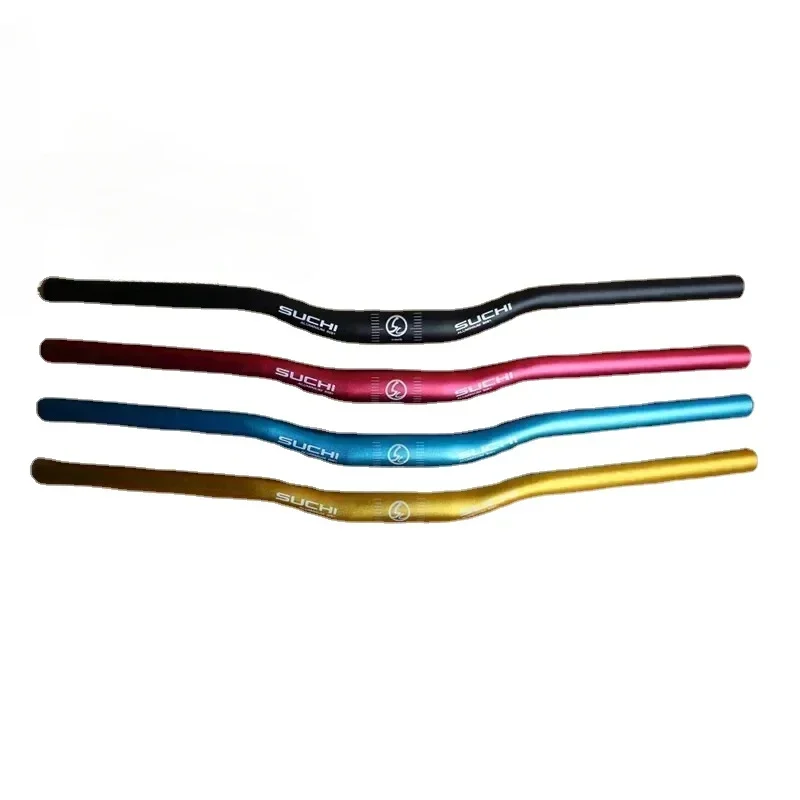 SUCHI MTB Mountain Swallow Aluminum Alloy Bike Handlebar Black Blue Red Gold Clamp Diameter 31.8mm Bicycle Riser Handle 620mm