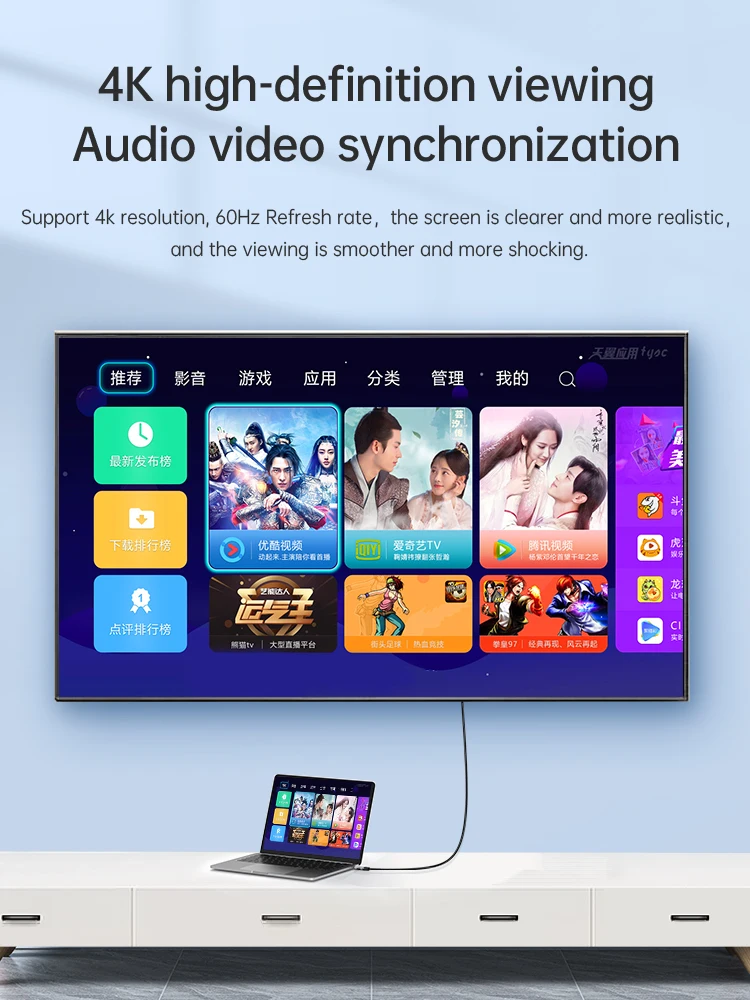 ƺ  е  Ʈϰ ȣȯ  USB C Ÿ HDMI ̺ , 4K 60Hz, Ʈ 3