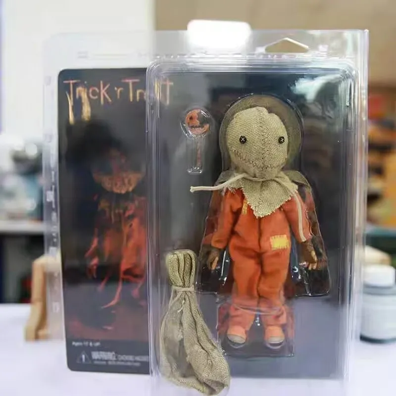 

Neca Figure Trick R Treat Action Figure Sam The Great Autumn Spirit Light Up Pumpkin Movie Model Halloween Toy Gifts